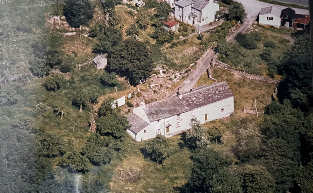 tower wood cottage aerial