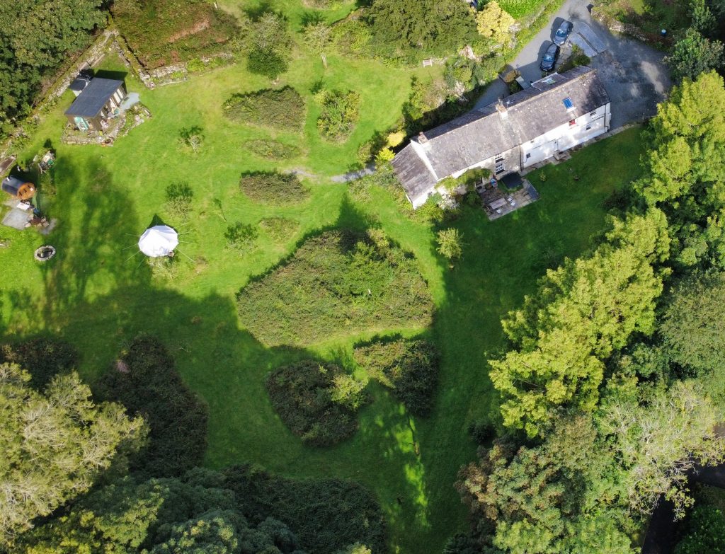 tower wood cottage aerial