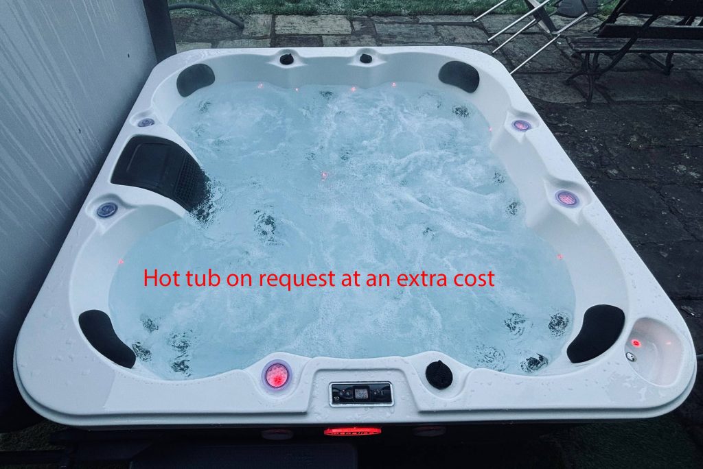 tower wood cottage hot tub
